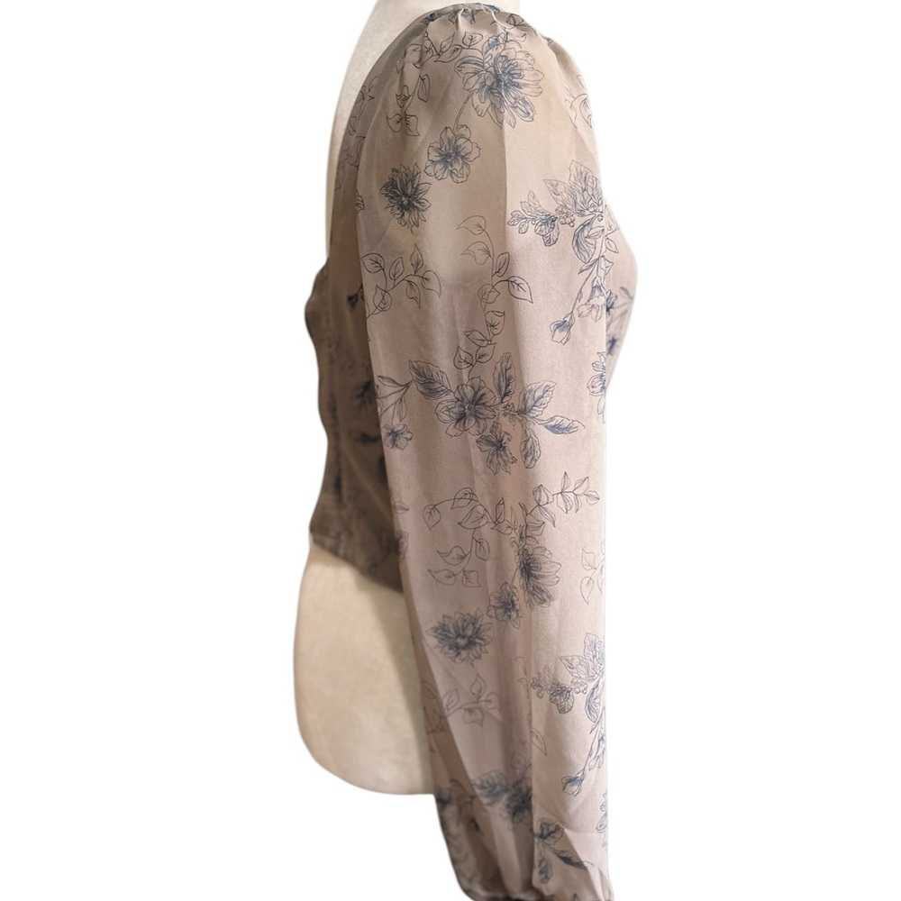 🆕 House of Harlow 1960 bohemian cottage love romantic sheer long sleeve shirt - Picture 3 of 15